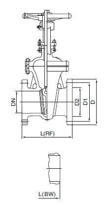 DIN F5 Rising stem cast stem gate valve